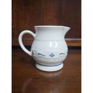 Longaberger Pottery Woven Traditions Pitcher, Vase, Vessel, made in USA ,‎ 5.5"